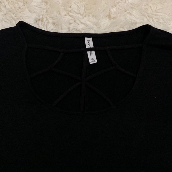 🆕 Zenana Plus Size Tunic Top Black Tee Web 1X 2X - Picture 4 of 8